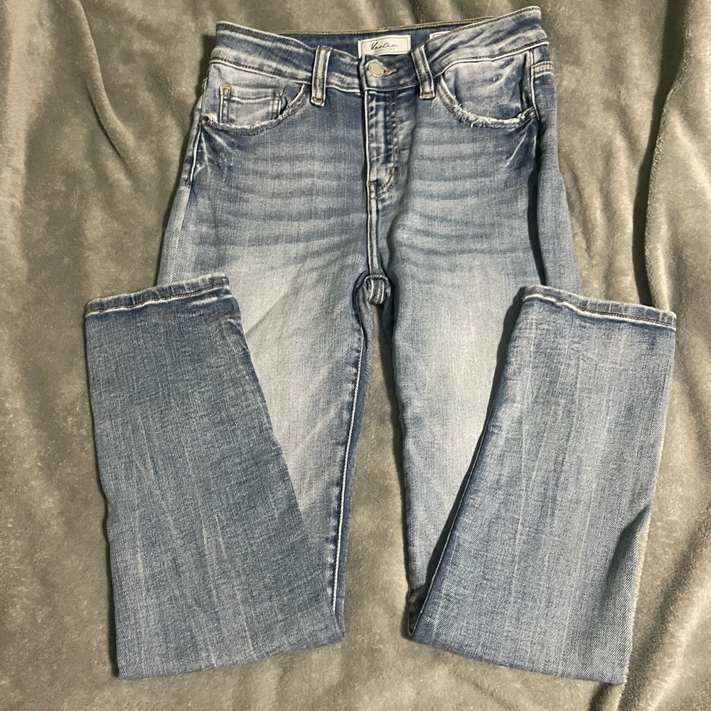 Small waist KanCan Mid-Rise Ankle Skinny Jeans - Light Blue barely worn